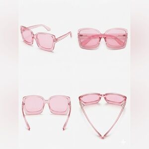 Unique 00s Pink Lens Wrap-Around Sunglasses | Women’s